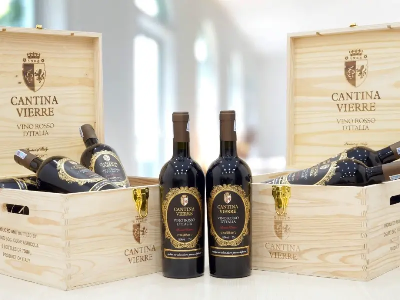 Rượu Vang Ý Cantina Vierre Vino Rosso dItalia hương trái cây chín dễ uống
