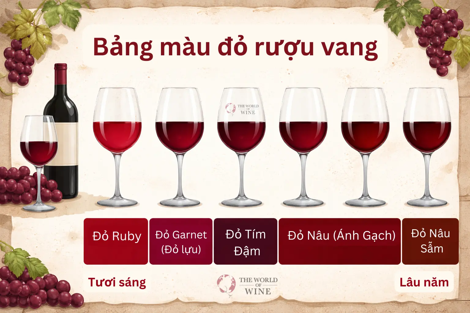 Bảng màu đỏ rượu vang