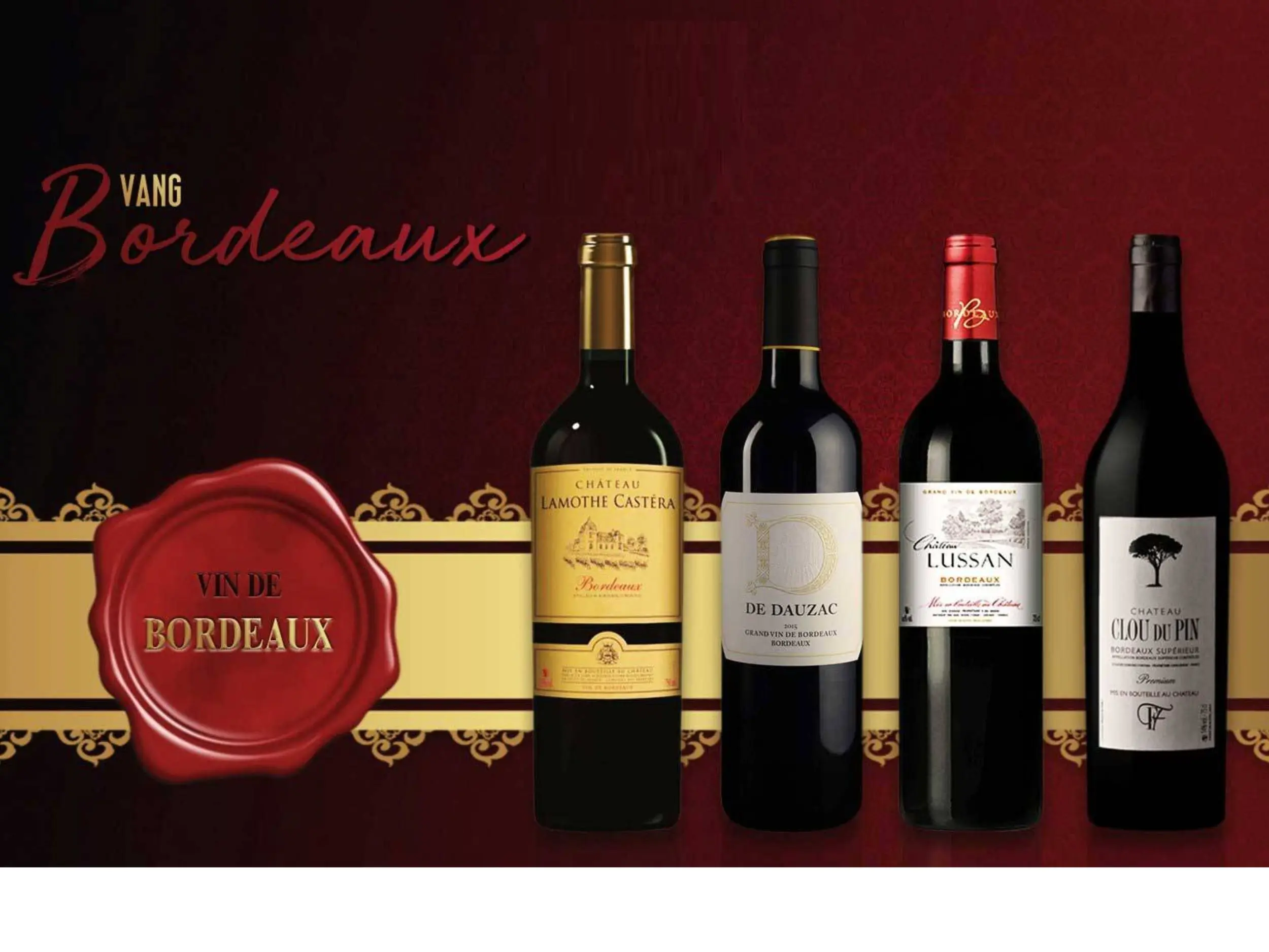 Rượu vang Bordeaux là tên gọi chung cho các dòng rượu vang được sản xuất tại vùng Bordeaux