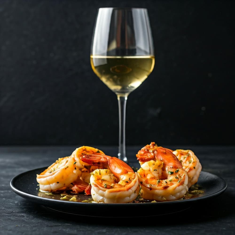 Chardonnay kết hợp với tôm sốt bơ tỏi mang đến vị béo nhẹ, hòa quyện hoàn hảo