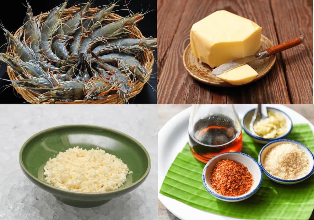 Chuẩn bị nguyên liệu làm tôm sốt bơ tỏi