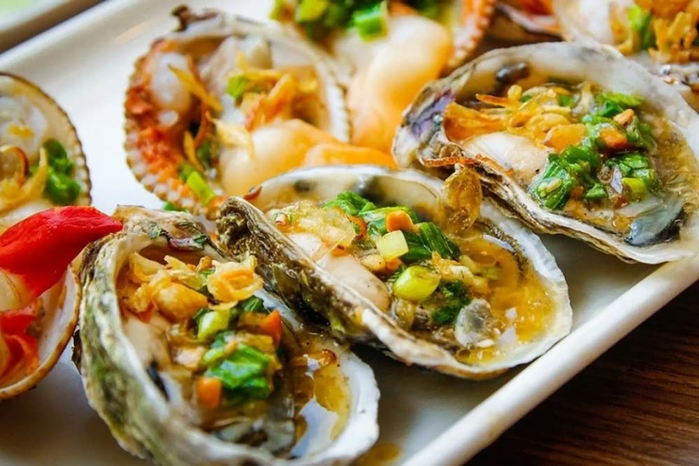 Món hàu nướng mỡ hành thơm ngon, đậm vị