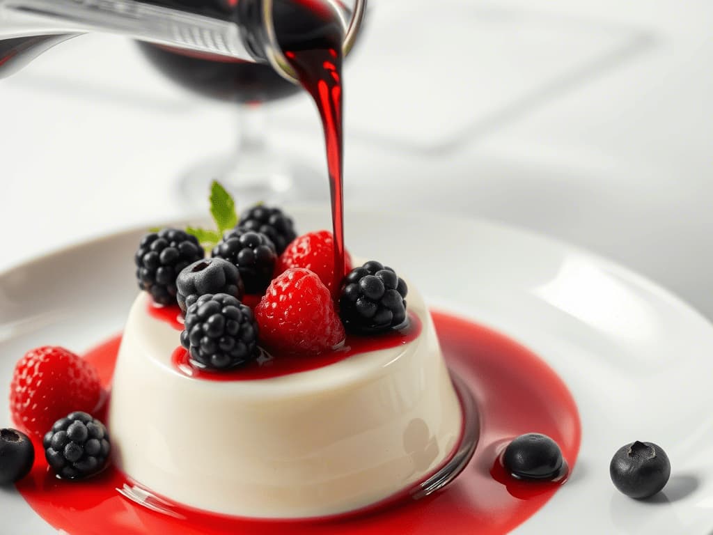 Panna Cotta hòa quyện cùng hương rượu vang đỏ mang đến dấu ấn đặc biệt