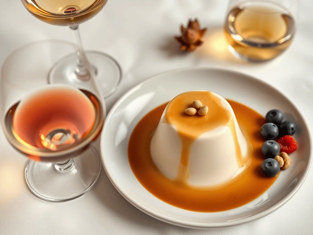 Panna Cotta kết hợp rượu rum hạt dẻ mang hương vị say đắm lòng người