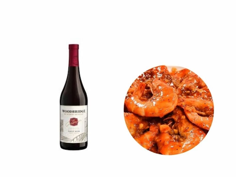Pinot Noir giúp nổi bật vị ngọt tự nhiên của tôm