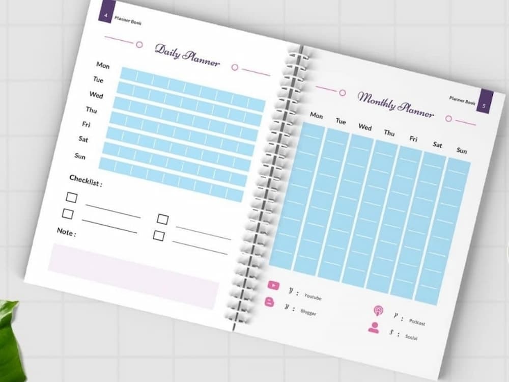 Sổ tay planner giúp định hướng mục tiêu và kế hoạch tương lai